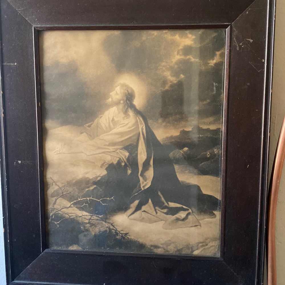 Jesus frame , antique / vintage 18.5”x21.5”